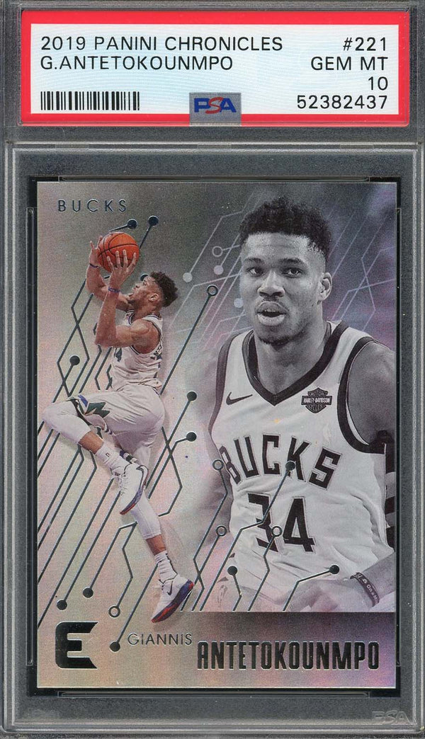 Giannis Antetokounmpo Autograph on 2019-20 Panini Chronicles Card #39 offers