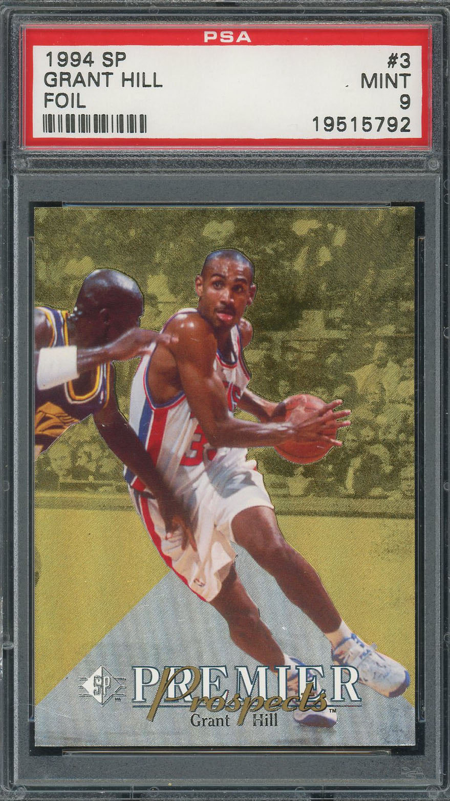 Grant Hill 1994 SP Upper Deck Foil Basketball Rookie Card RC #3 Graded PSA 9 MINT-Powers Sports Memorabilia