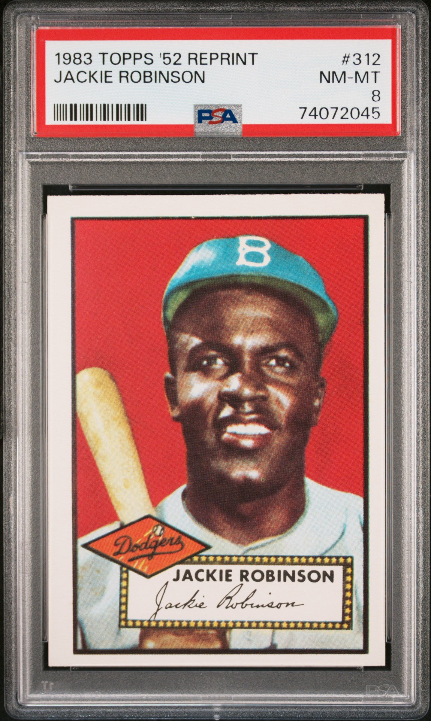 Jackie Robinson Baseball Card Signed