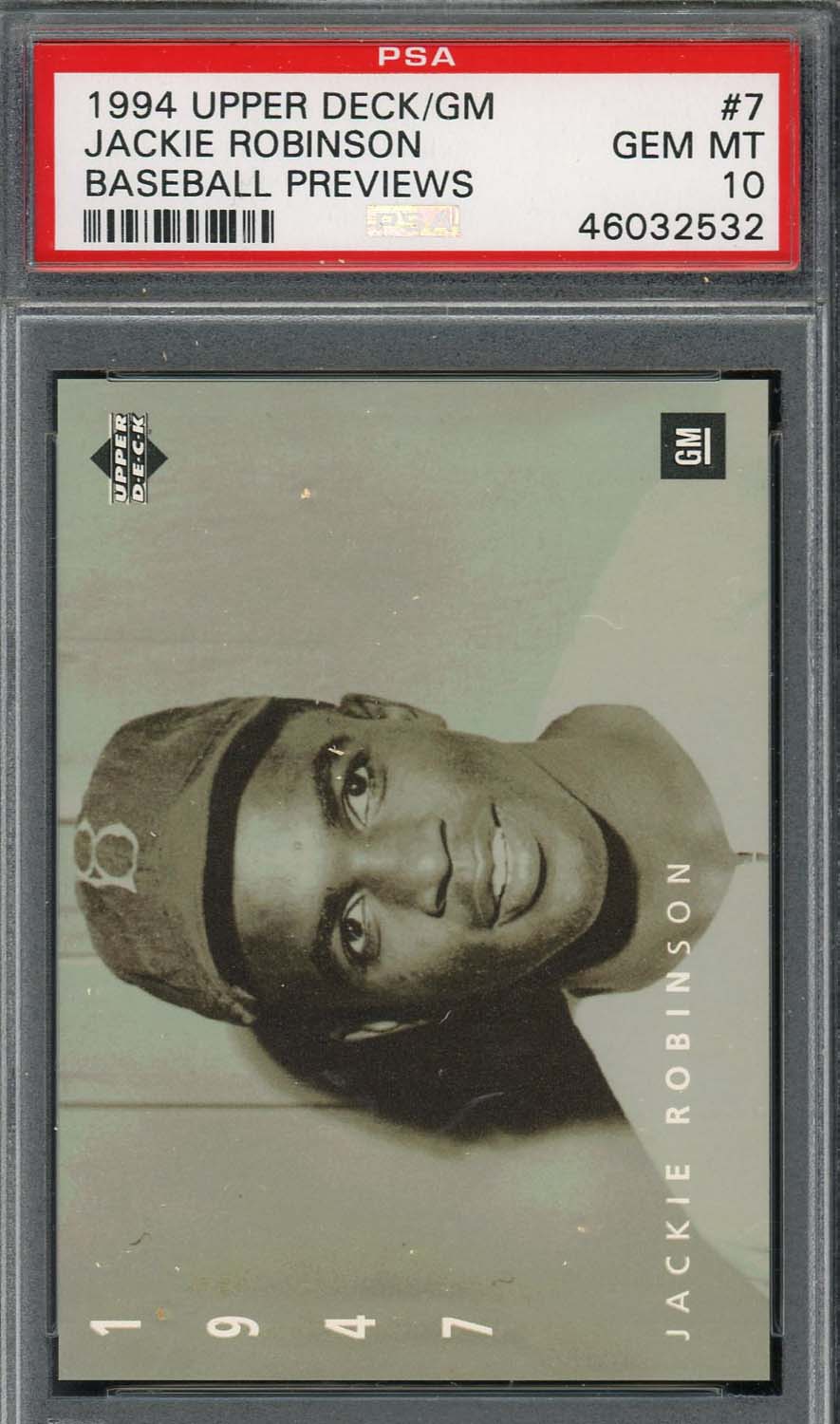 Jackie Robinson 2009 Topps 206 Baseball Card #207 Graded PSA 10