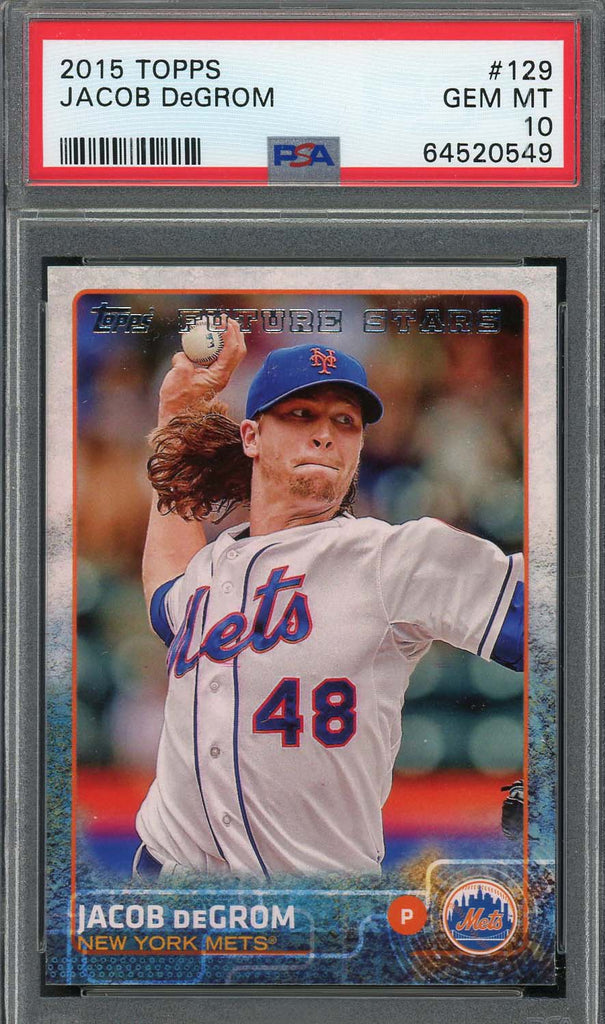 Jacob deGrom 2017 Topps Chrome 1987 Baseball Card #87T21 Graded PSA 10