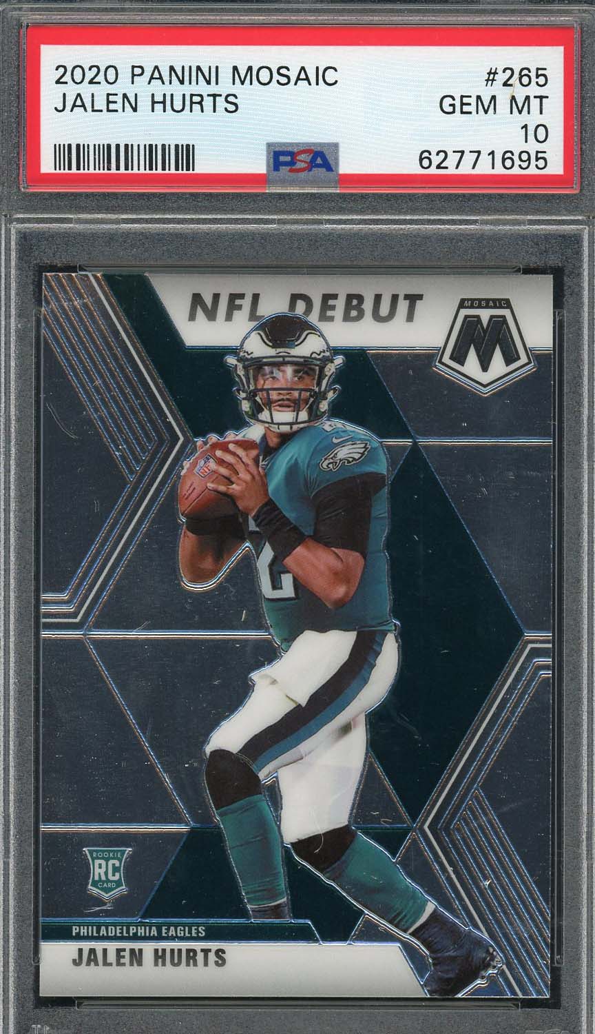  2020 Panini Absolute Rookie Force Relics Football #14 Jalen  Hurts Player Worn Jersey Rookie Card : Collectibles & Fine Art