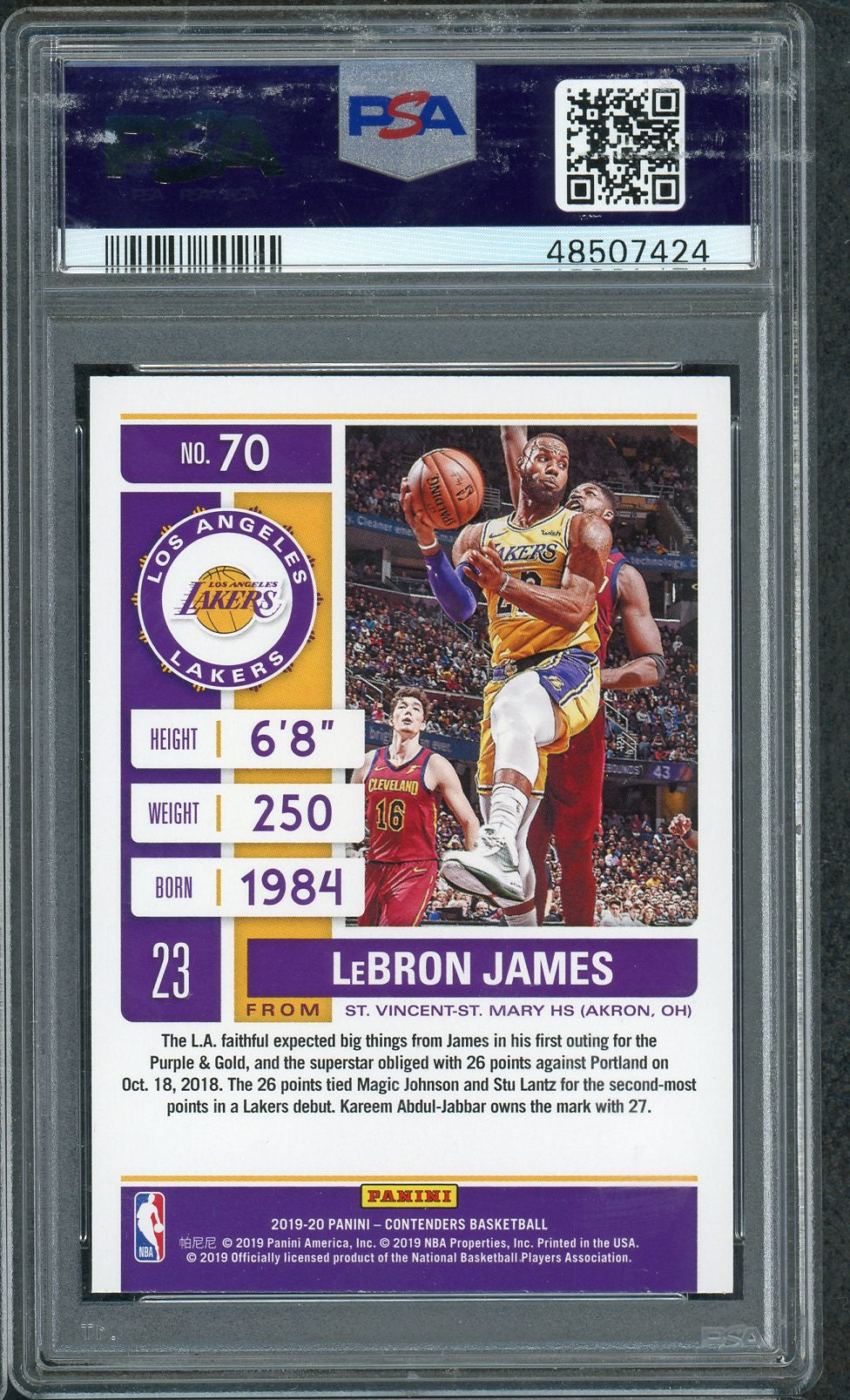 NBAカード PSA10 レブロン・ジェームズ LeBron PANINI - その他