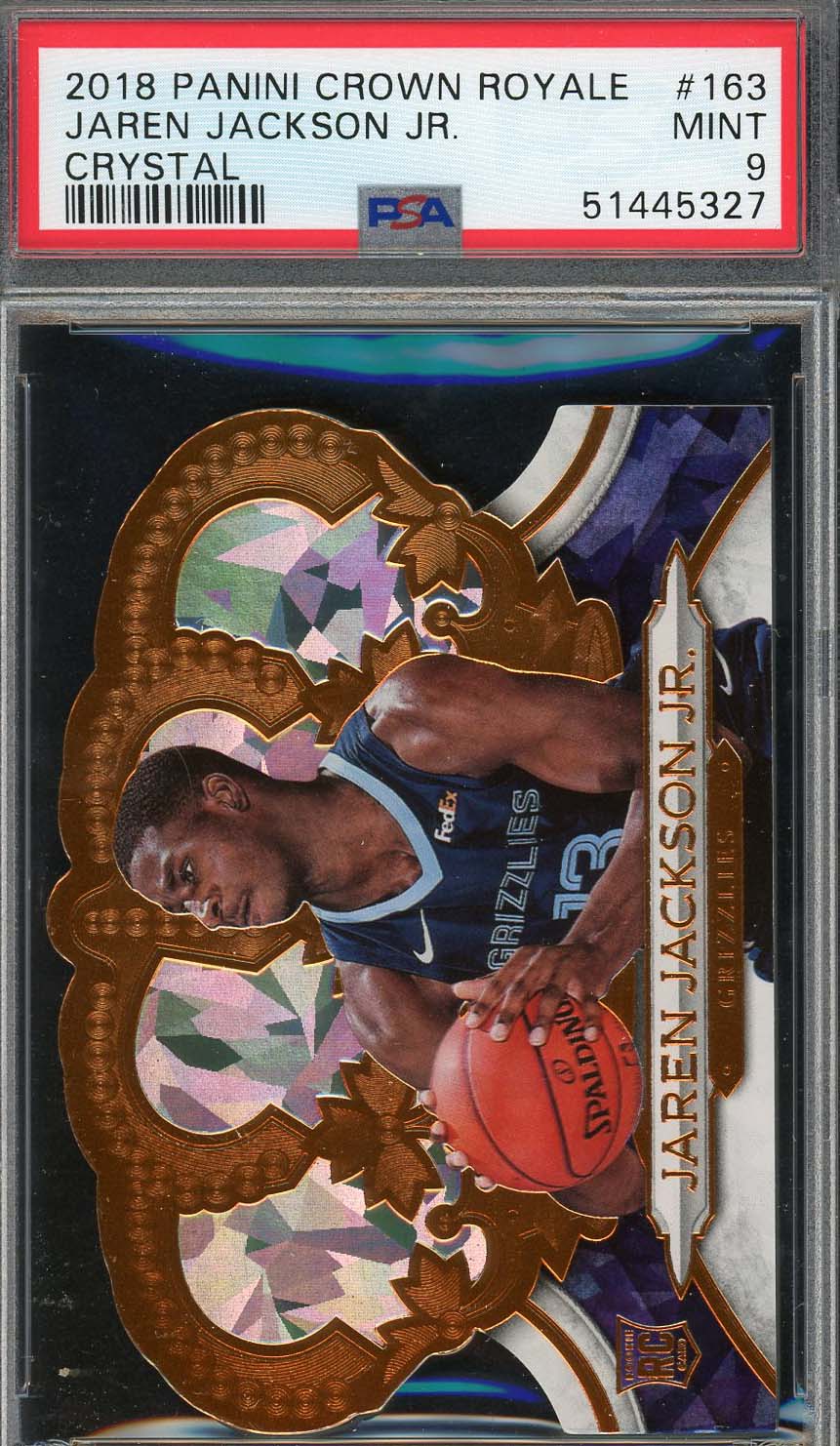 Jaren Jackson Jr 2018 Panini Crown Royale Rookie Card #163 Graded PSA 9 /99