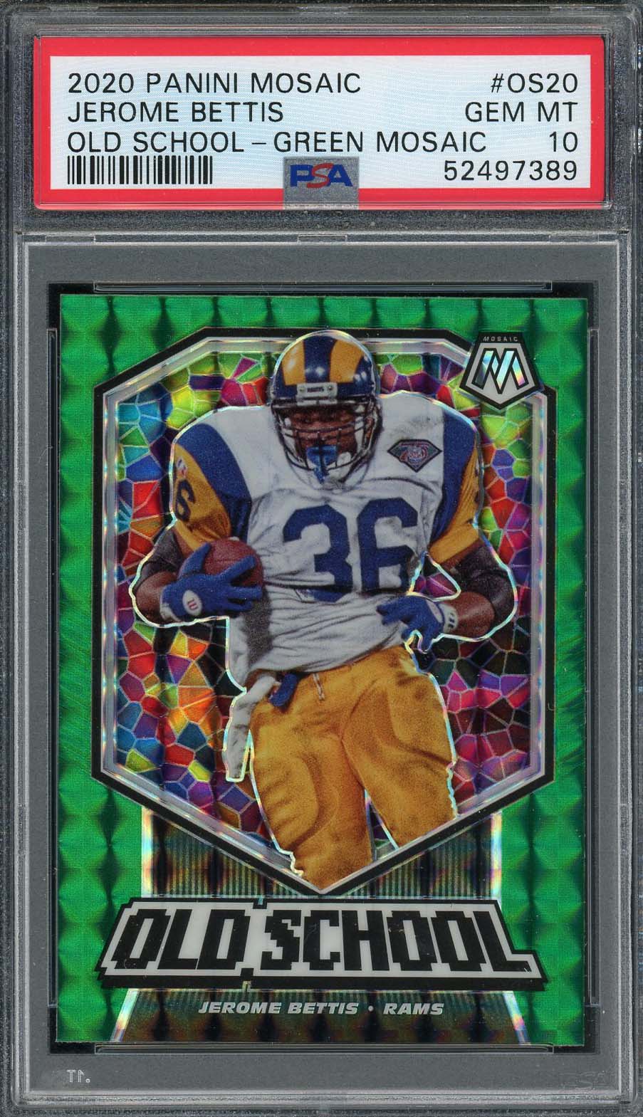 Jerome Bettis 2021 Panini Mosaic Man of the Year Green Prizm #262  Pittsburgh Steelers