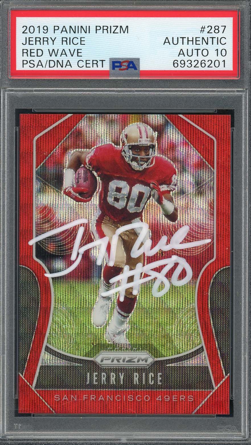 Jerry Rice Autographed & Framed Red 49ers Jersey Auto Beckett Cert