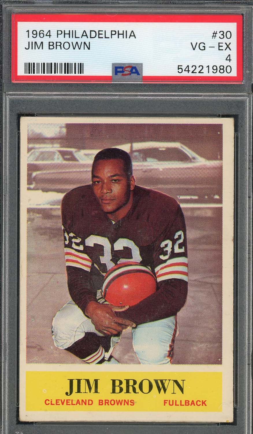 Jim Brown 1964 Philadelphia Football Card #30 Graded PSA 4 54221980-Powers Sports Memorabilia