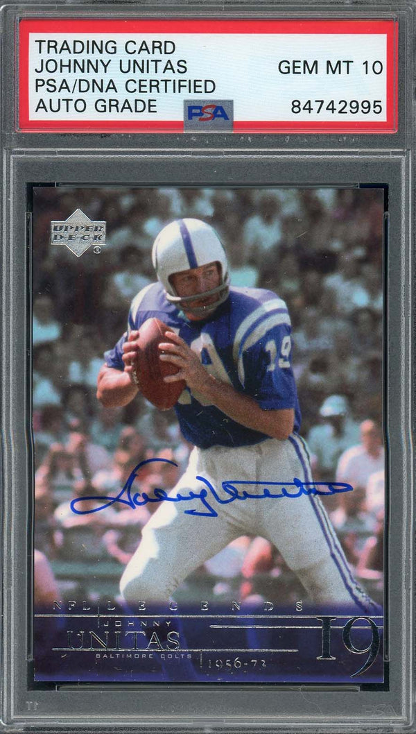 Johnny Unitas Autographed Sports Memorabilia Football Collectibles