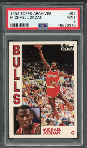 Michael Jordan 1992 Topps Archives Basketball Card #52 Graded PSA 9 MINT-Powers Sports Memorabilia