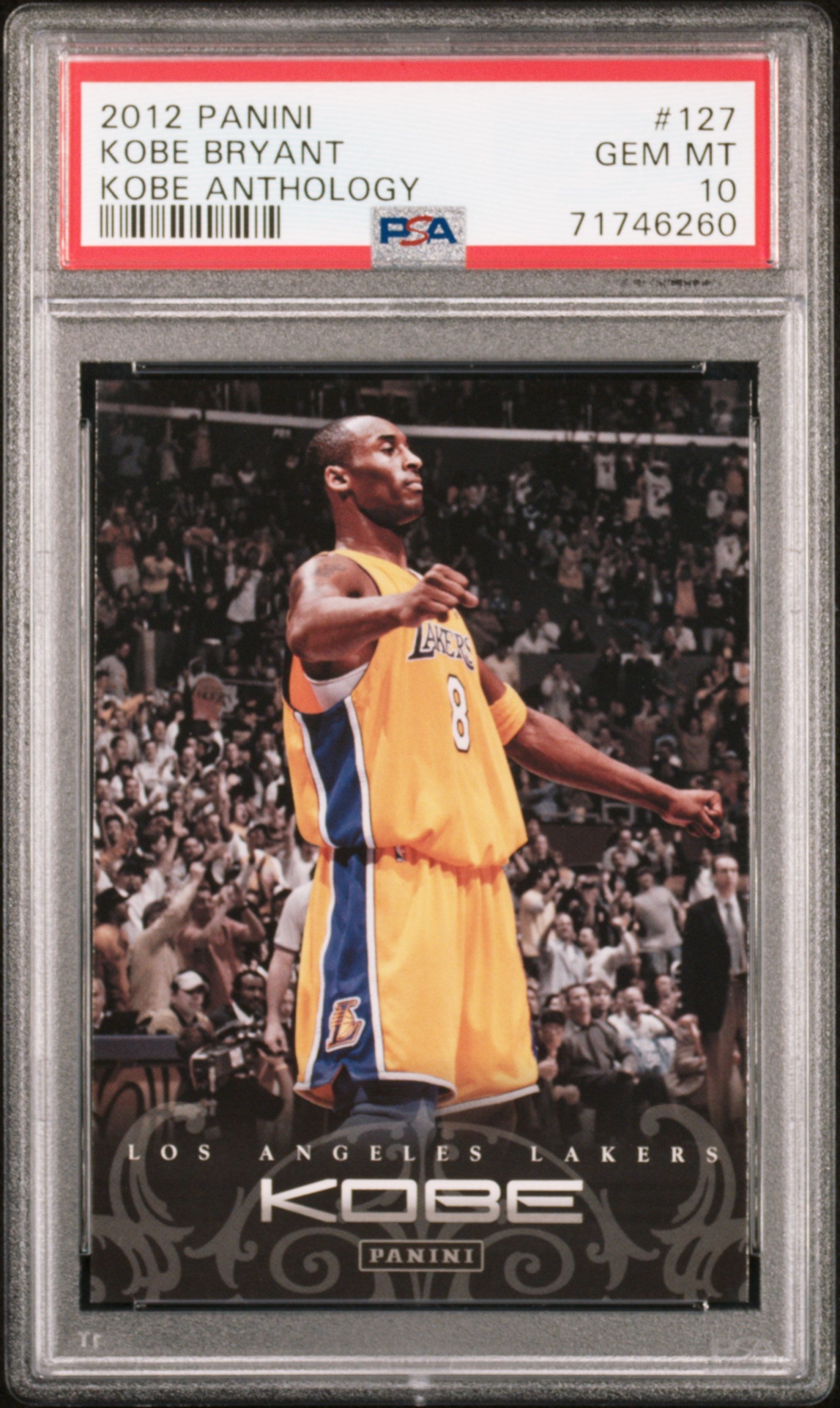 Kobe Bryant 2012 Panini Anthology Basketball Card #127 Graded PSA 10