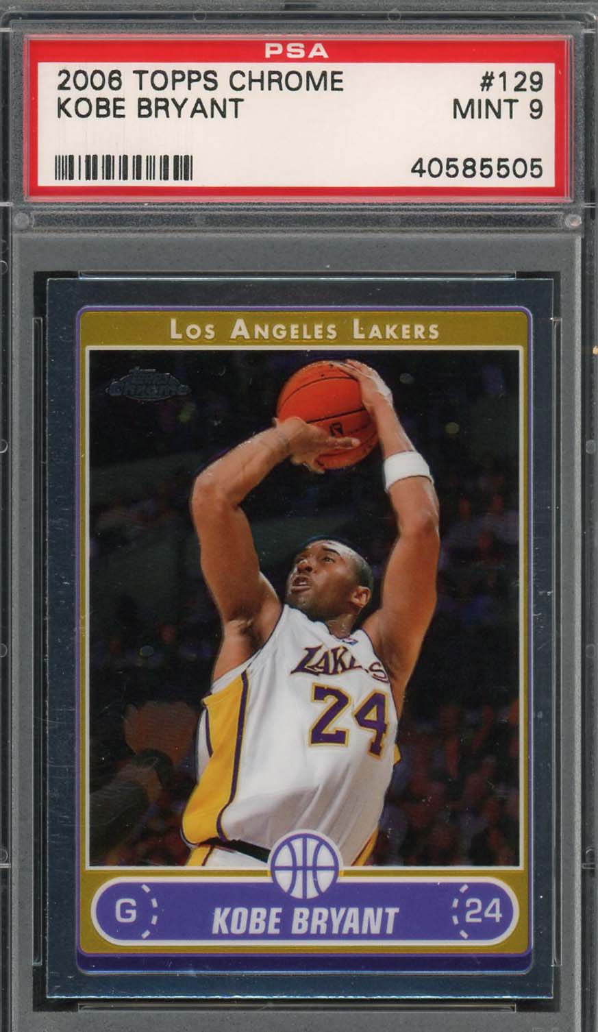 Kobe bryant outlet topps chrome graded 9