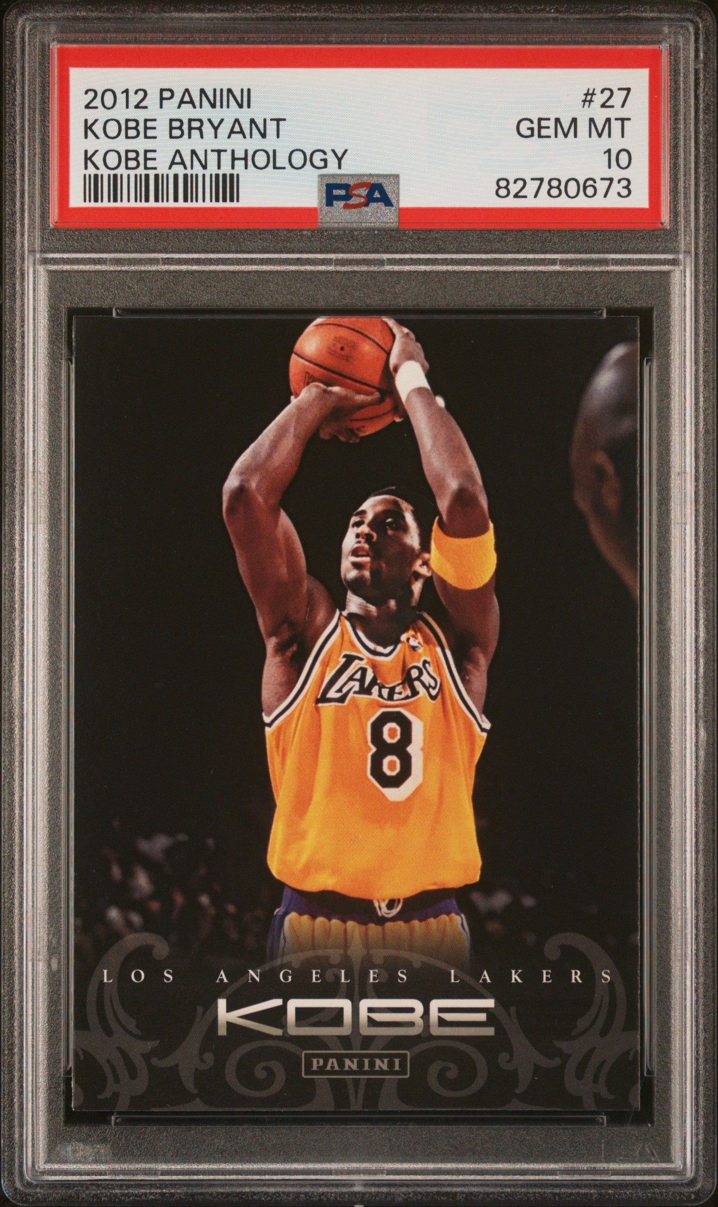 Kobe Bryant 2012 Panini Anthology Basketball Card #27 Graded PSA 10