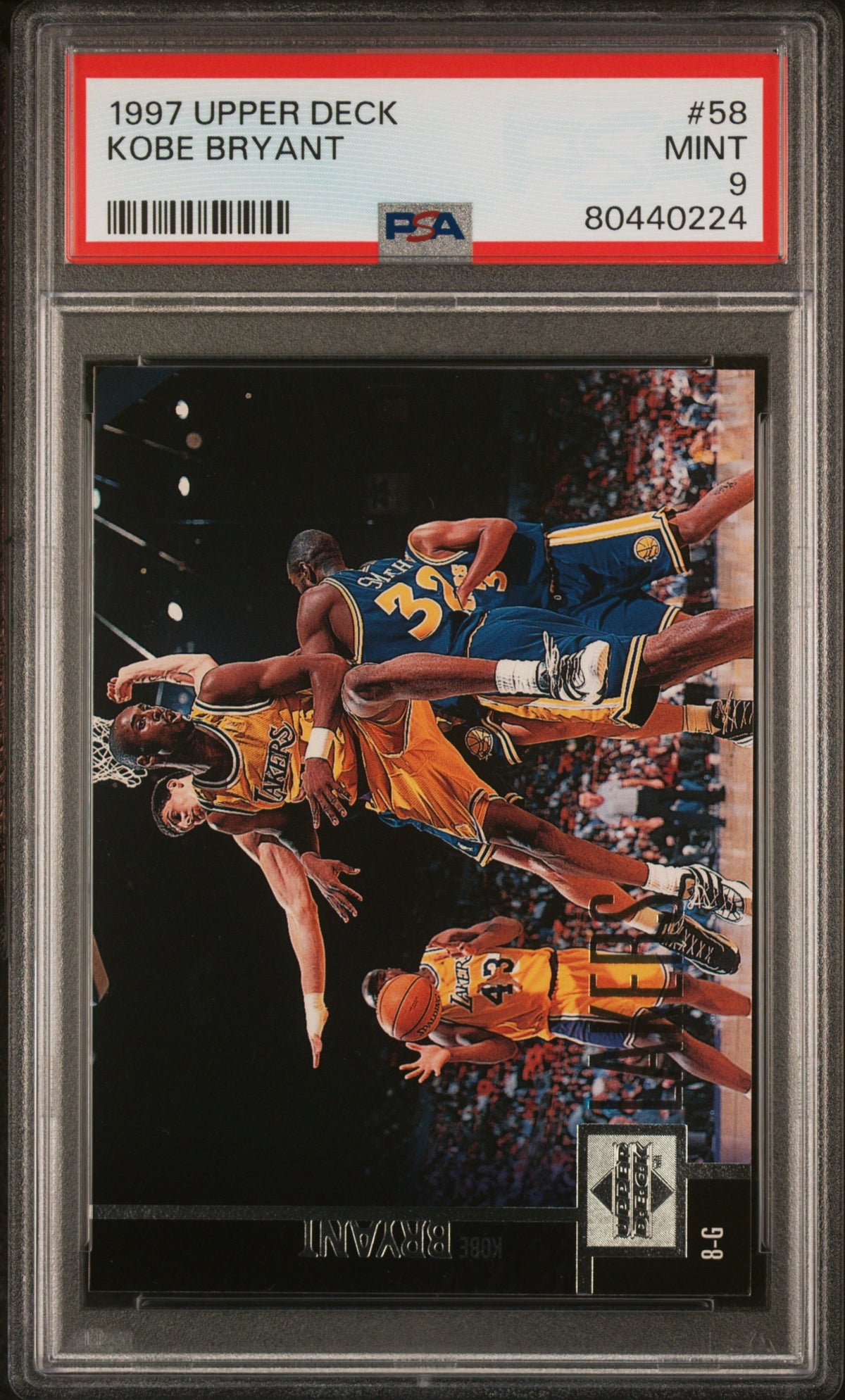 Kobe Bryant 1997 Upper Deck Basketball Card #58 Graded PSA 9