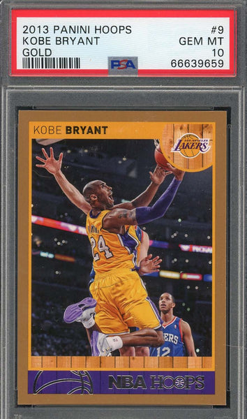 Kobe Bryant 2013 Panini Hoops Gold Basketball Card #9 Graded PSA 10