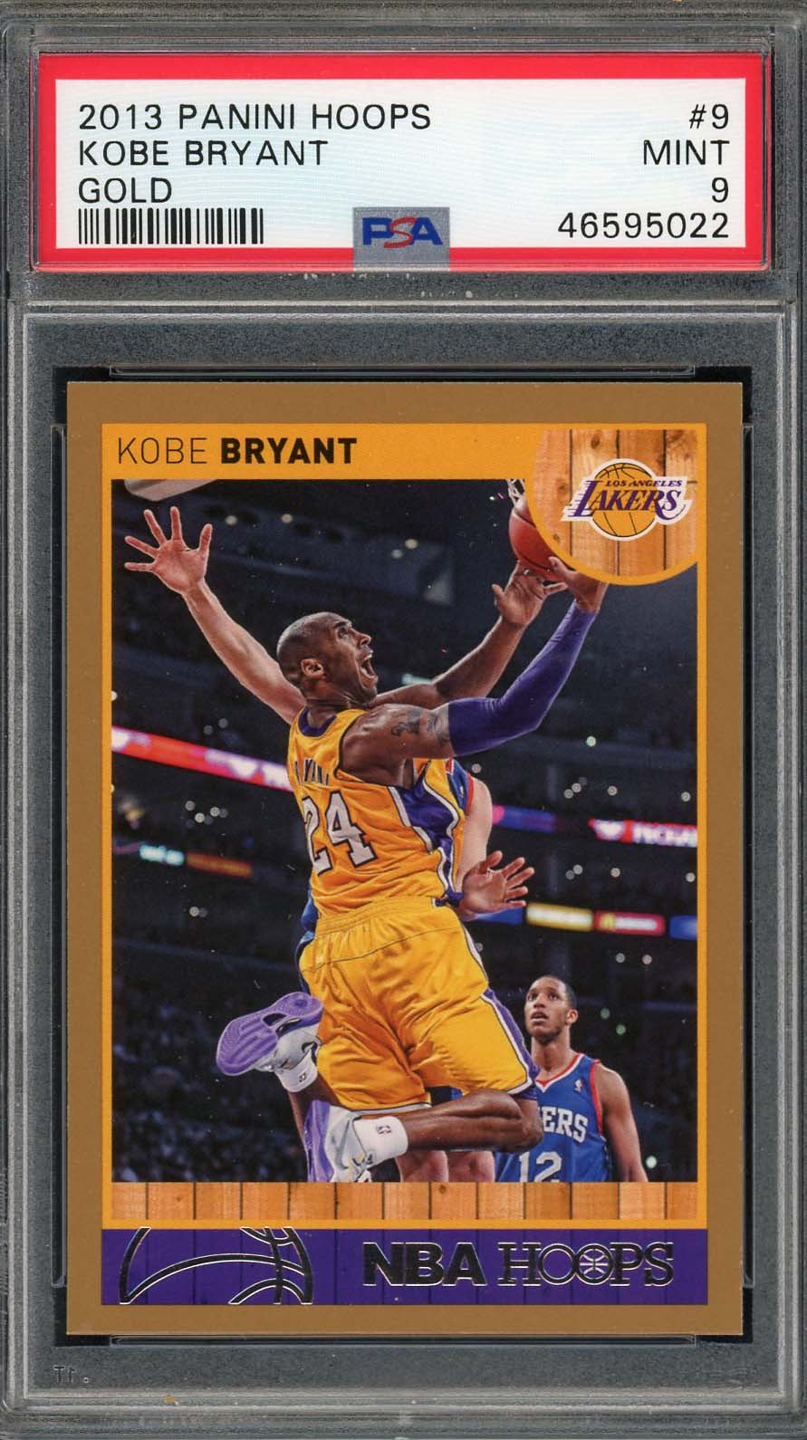 Kobe Bryant 2013 Panini Hoops Gold Basketball Card #9 Graded PSA 9 MINT