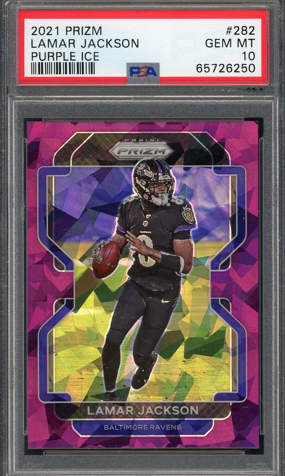 PANINI NFLカード DONRUSS OPTIC PRIZM LAMAR JACKSON BALTIMORE