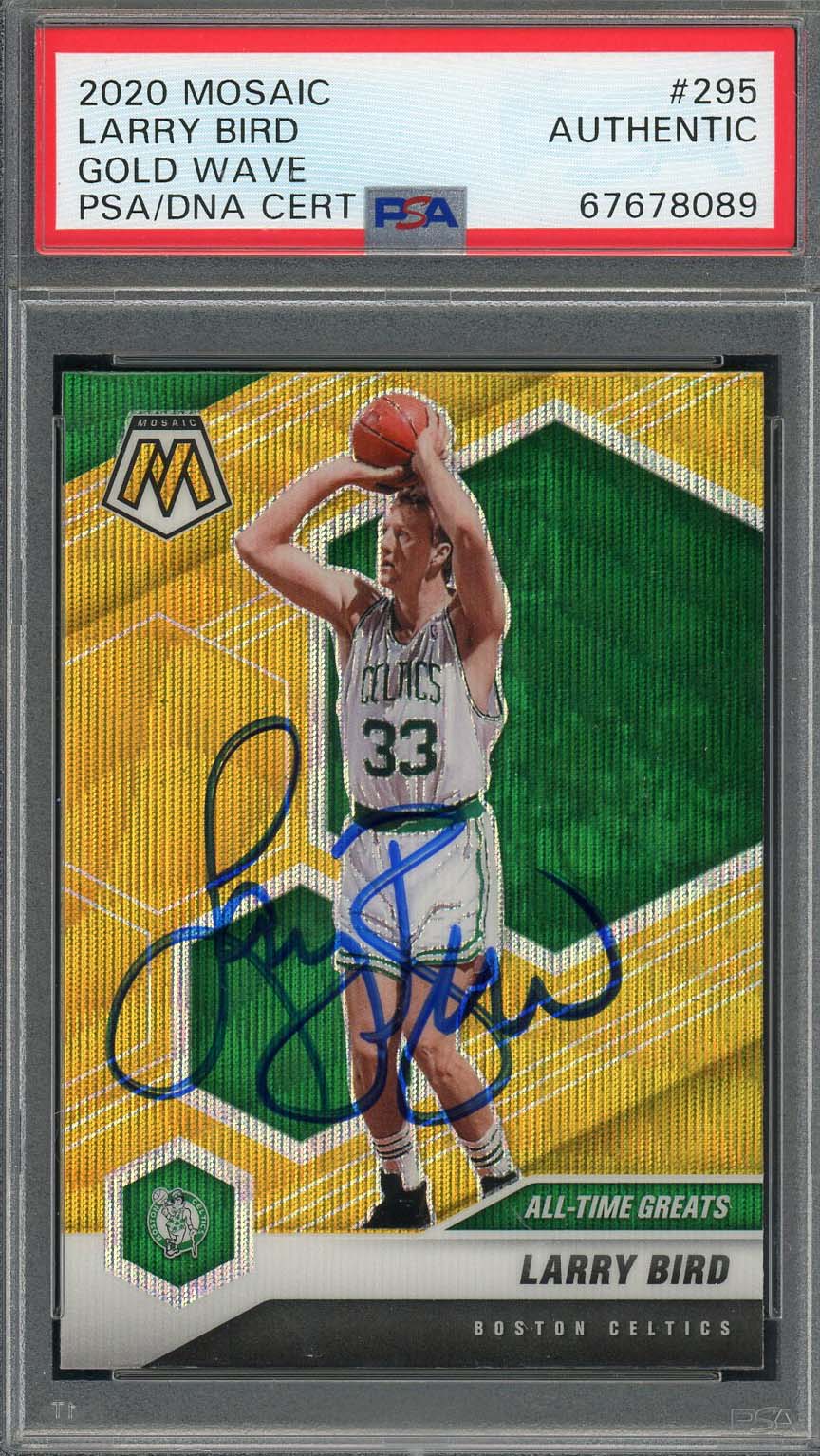 Hot 2020-21 Panini Mosaic Larry Bird Genesis PSA 9