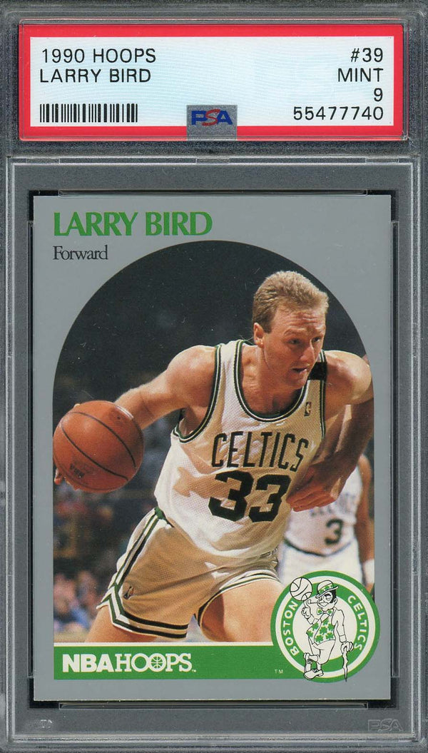 Larry Bird 1990 Fleer Basketball Card #8 Graded PSA 9