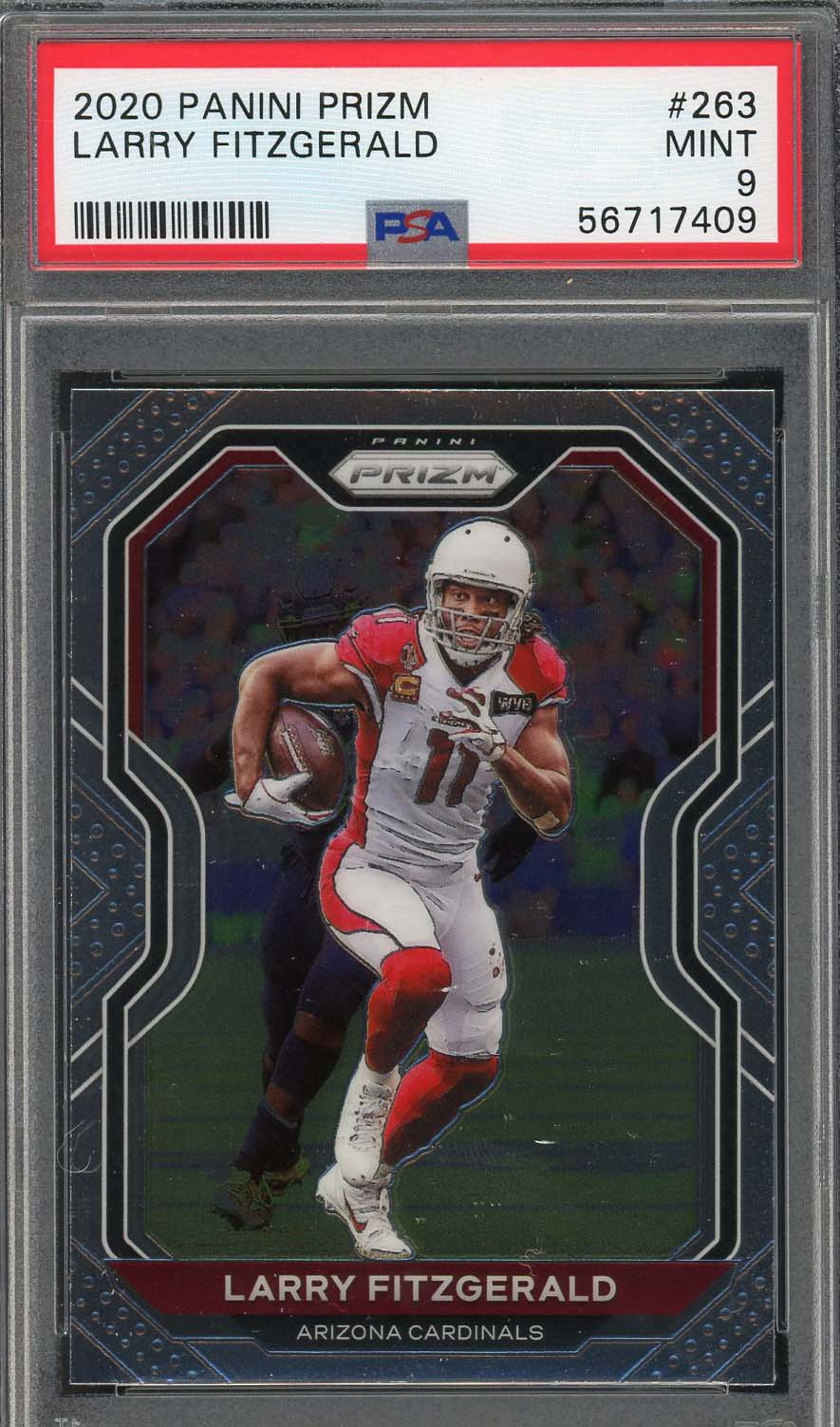 Larry Fitzgerald 2020 Panini Prizm Football Card #263 Graded PSA 9