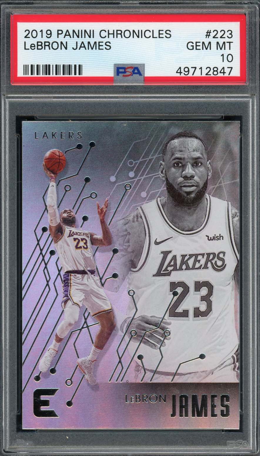 LeBron James 2019 Panini Chronicles Basketball Card #223 Graded PSA 10 GEM  MINT