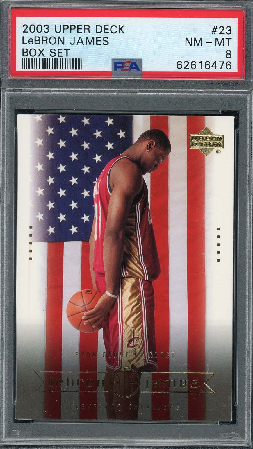 レブロン ジェームス 2003 アッパー デッキ ボックス セット バスケットボール ルーキー カード #23 グレード PSA 8