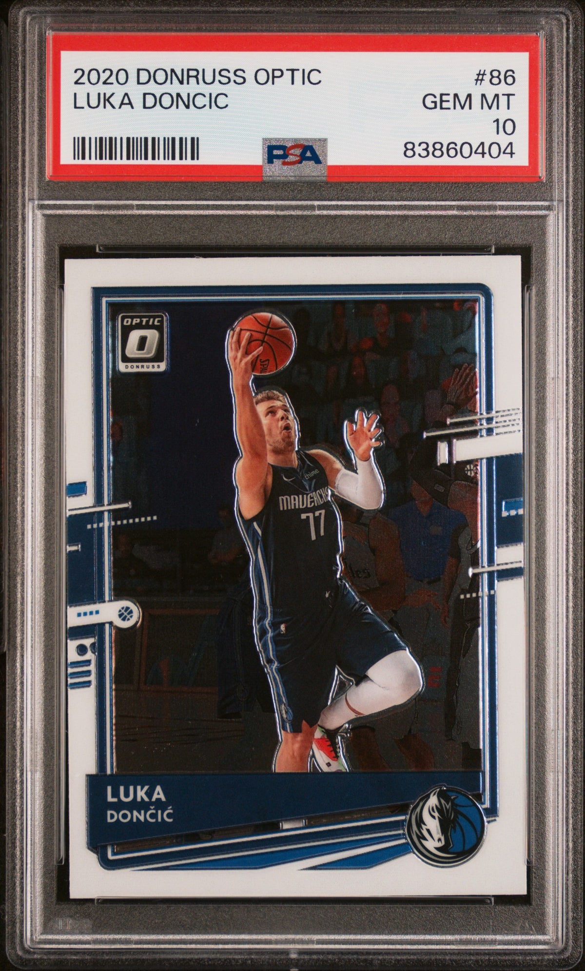 Luka Doncic 2020 Panini Donruss Optic Basketball Card #86 Graded PSA 10