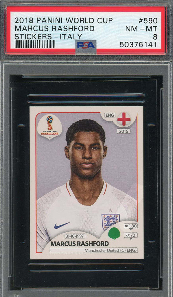 panini Marcus Rashford 直筆サインカードon card