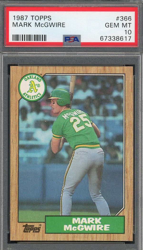 1987 Topps #366 Mark McGwire Baseball Card - 1st Card in an Oakland  Athletics Jersey