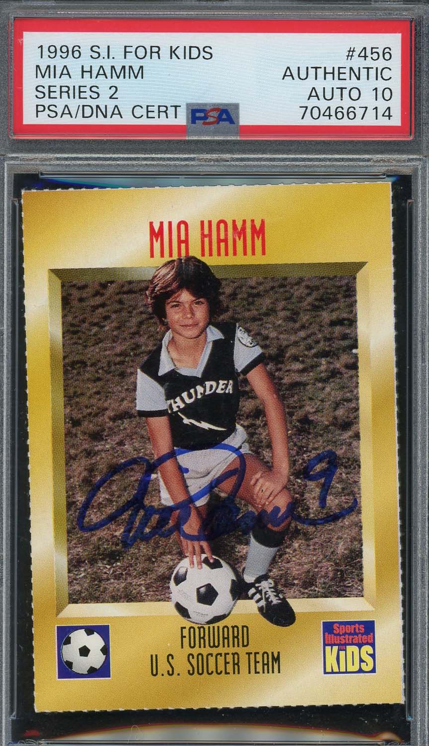 Mia Hamm 1996 S.I. For Kids Series 2 Signed Card #456 Auto PSA 10 70466714-Powers Sports Memorabilia