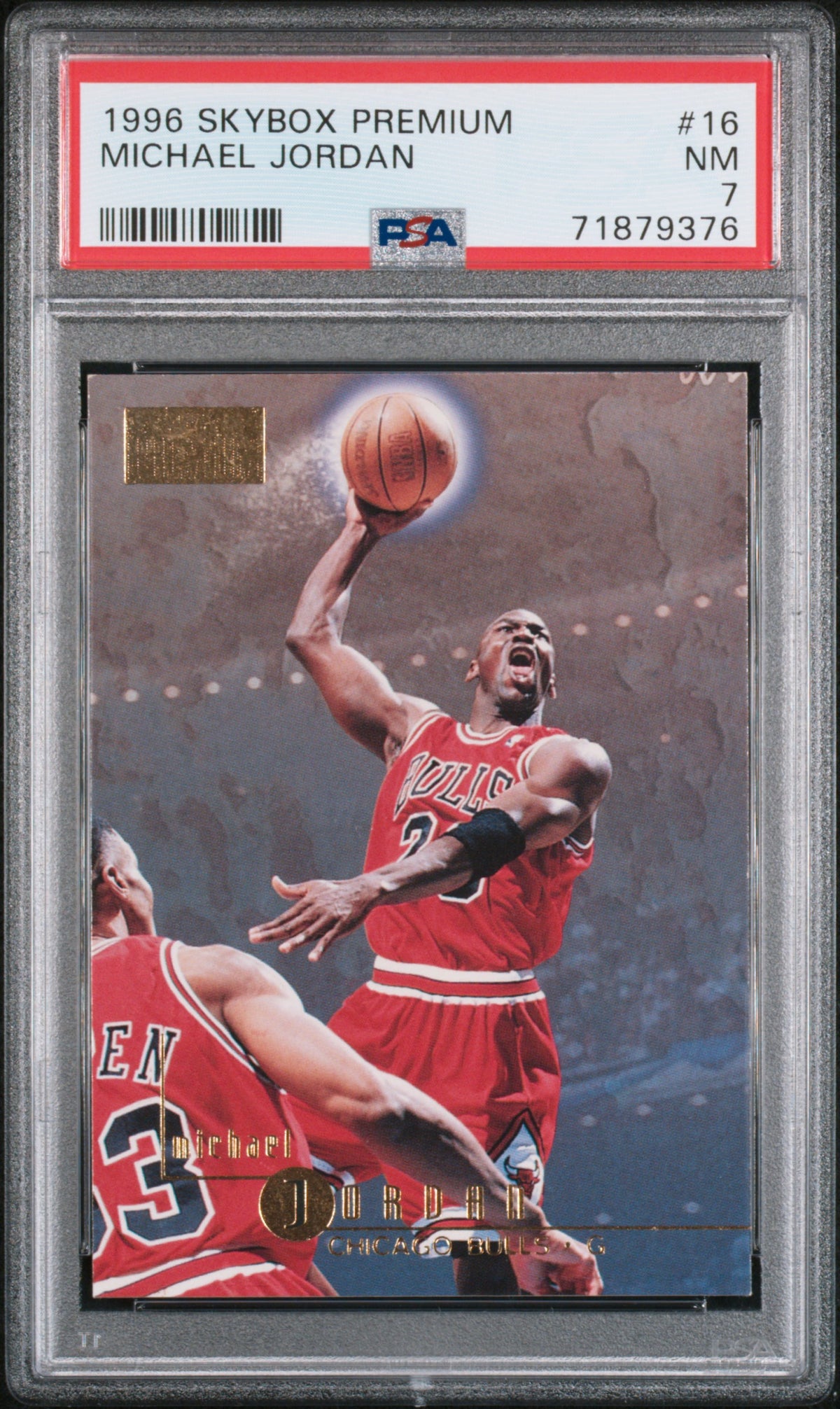 Michael Jordan 1996 Skybox Premium Basketball Card #16 Graded PSA 7