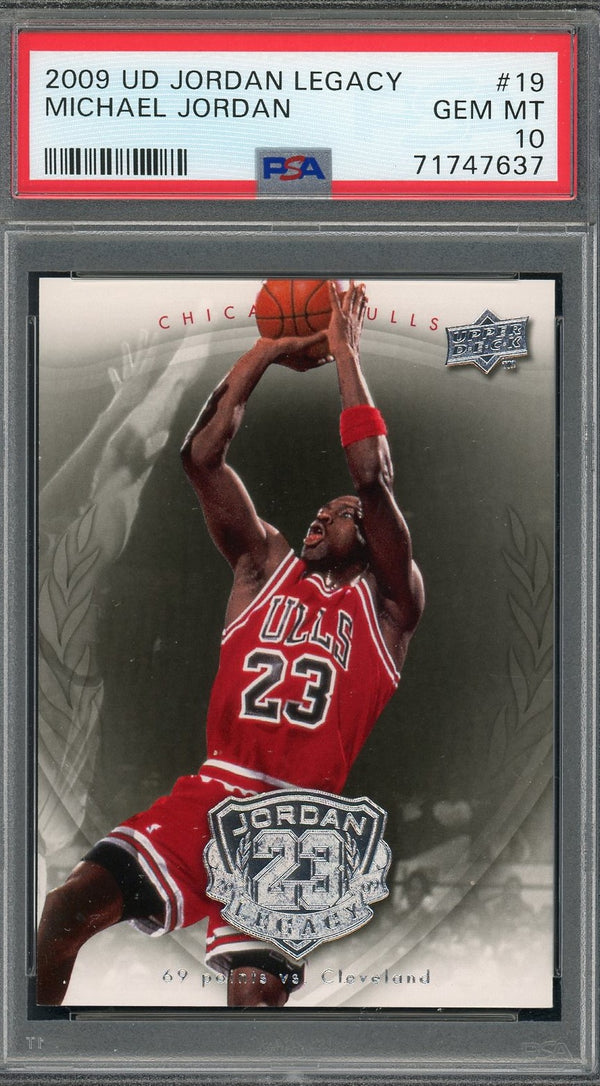 Two BCCG/PSA 10 graded MJ Michael sale Jordan Legacy Upper Deck Cards #71, and #72