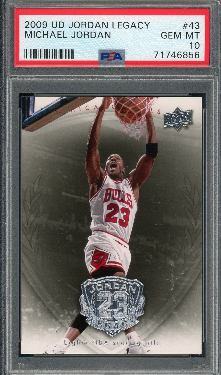 Michael Jordan 2009 Upper Deck Legacy Basketball Card #43 Graded PSA 1