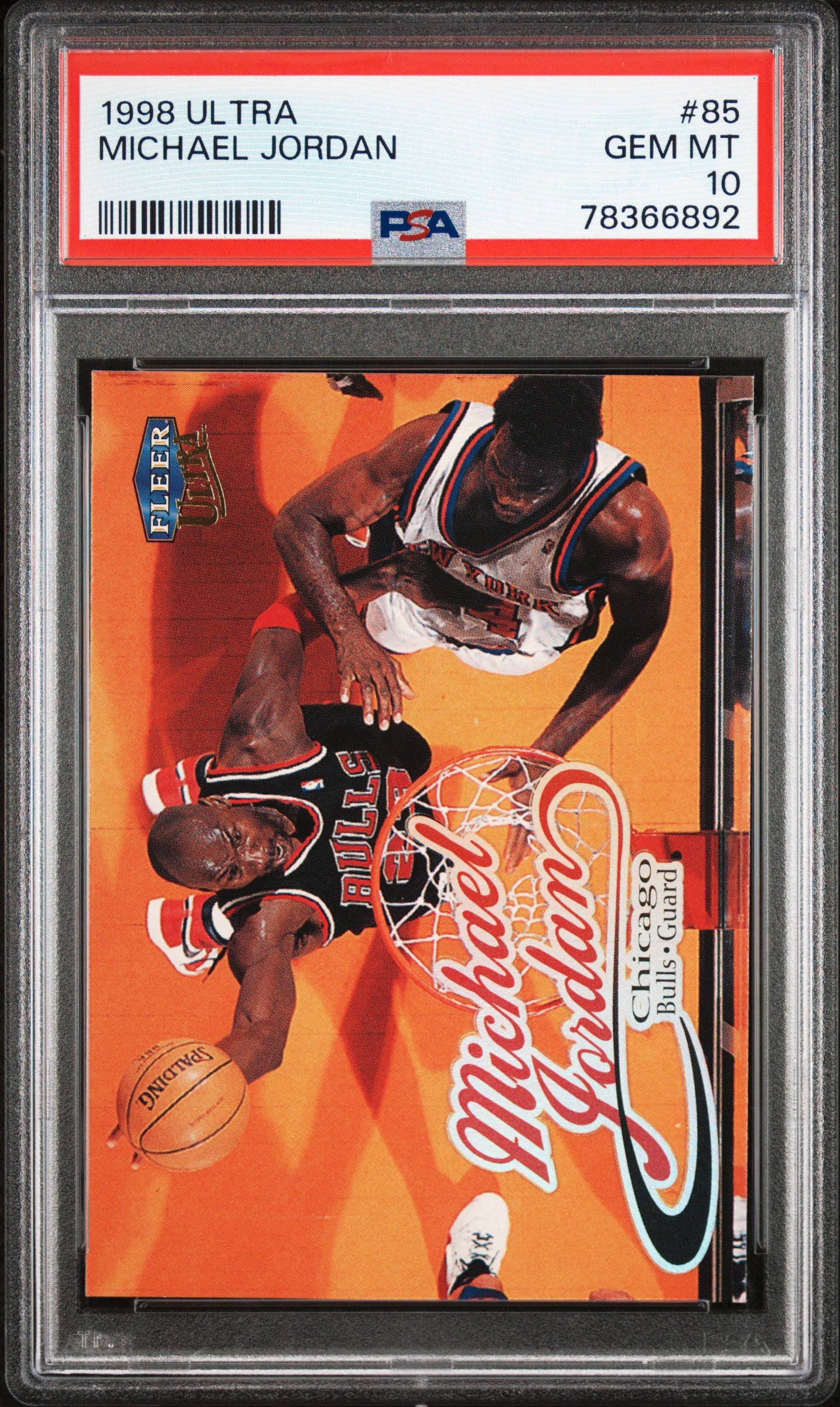 Michael Jordan 1998 Fleer Ultra Basketball Card #85 Graded PSA 10