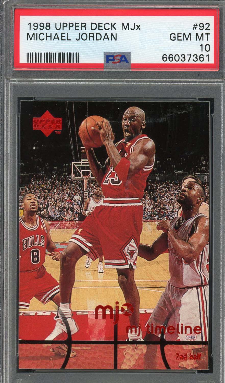 マイケル ジョーダン 1998 アッパー デッキ MJx バスケットボール カード #92 グレード PSA 10