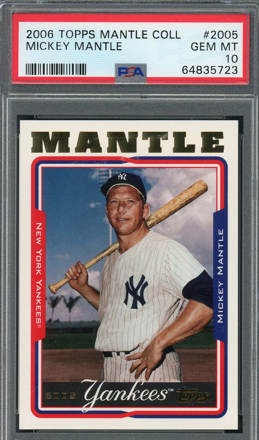 Mickey Mantle 2006 Topps Collection Baseball Card #2005 Graded PSA 10