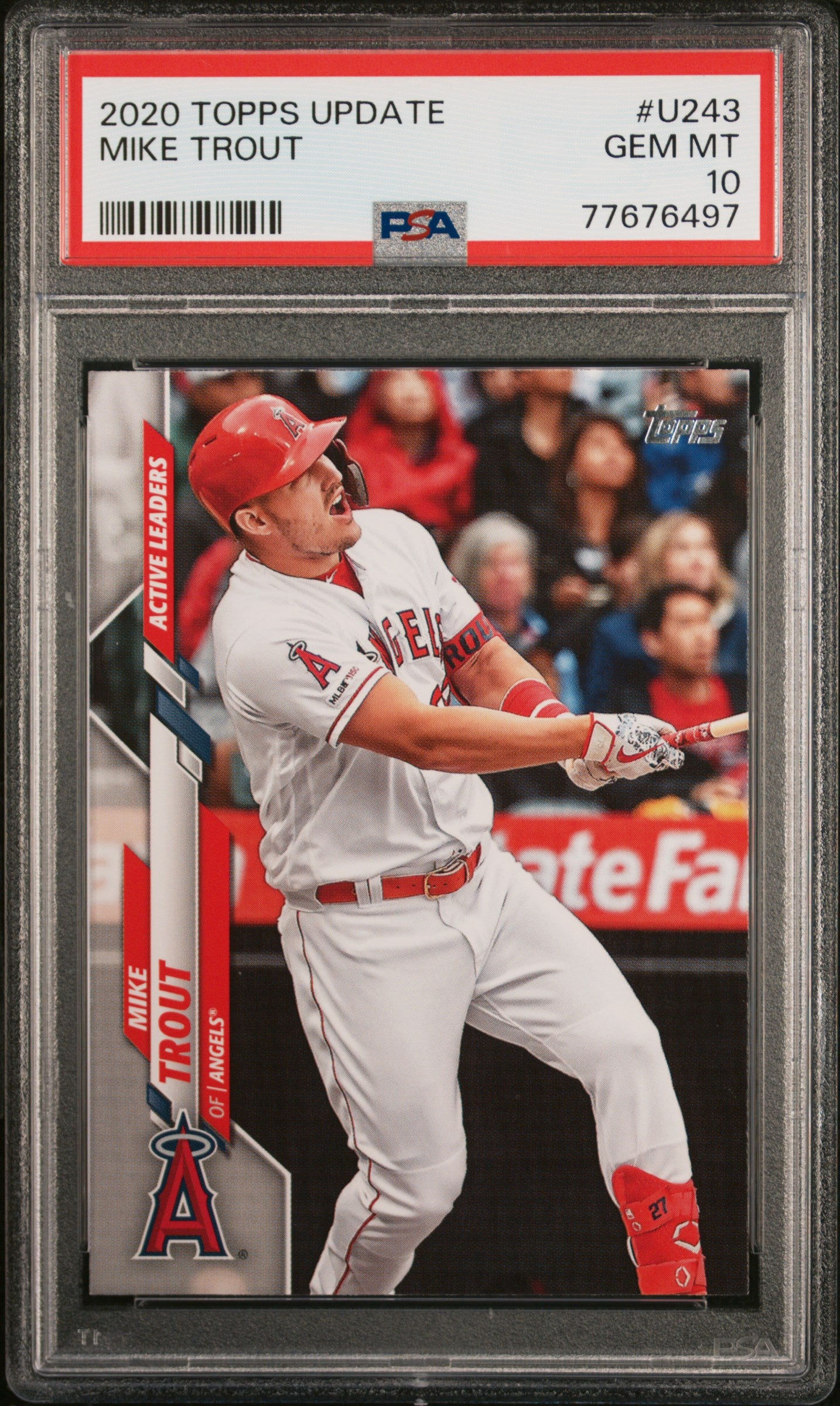 Mike Trout 2020 Topps Update Baseball Card #U243 Graded PSA 10