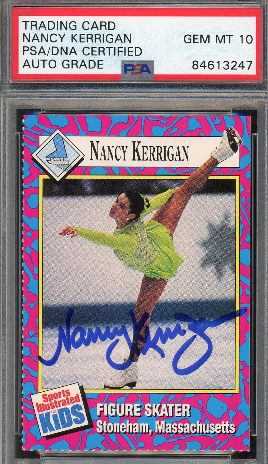 Nancy Kerrigan Autographed 1993 Sports Illustrated Kids Signed Card PSA  Auto 10