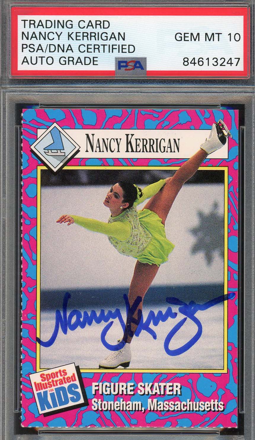 Nancy Kerrigan Autographed 1993 Sports Illustrated Kids Signed Card PSA Auto 10-Powers Sports Memorabilia