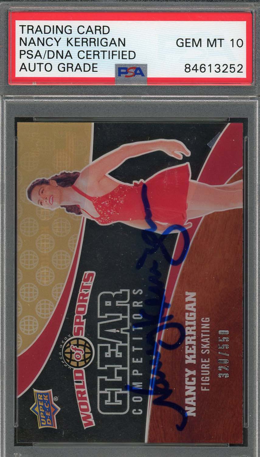 Nancy Kerrigan Autographed 2010 Upper Deck World Sports Card Graded PSA  Auto 10 320/550