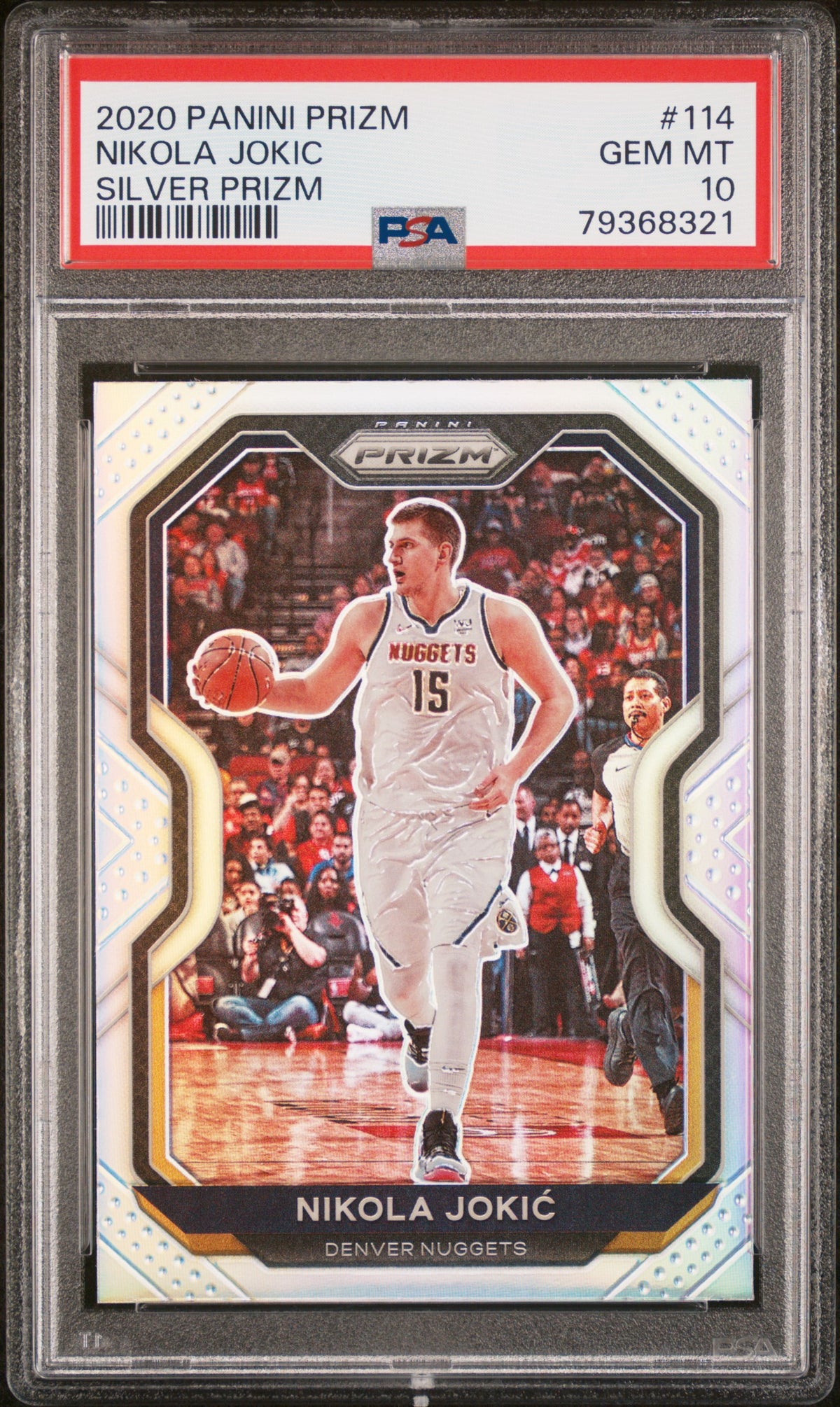 Nikola Jokic 2020 Panini Silver Prizm Basketball Card #114 Graded PSA