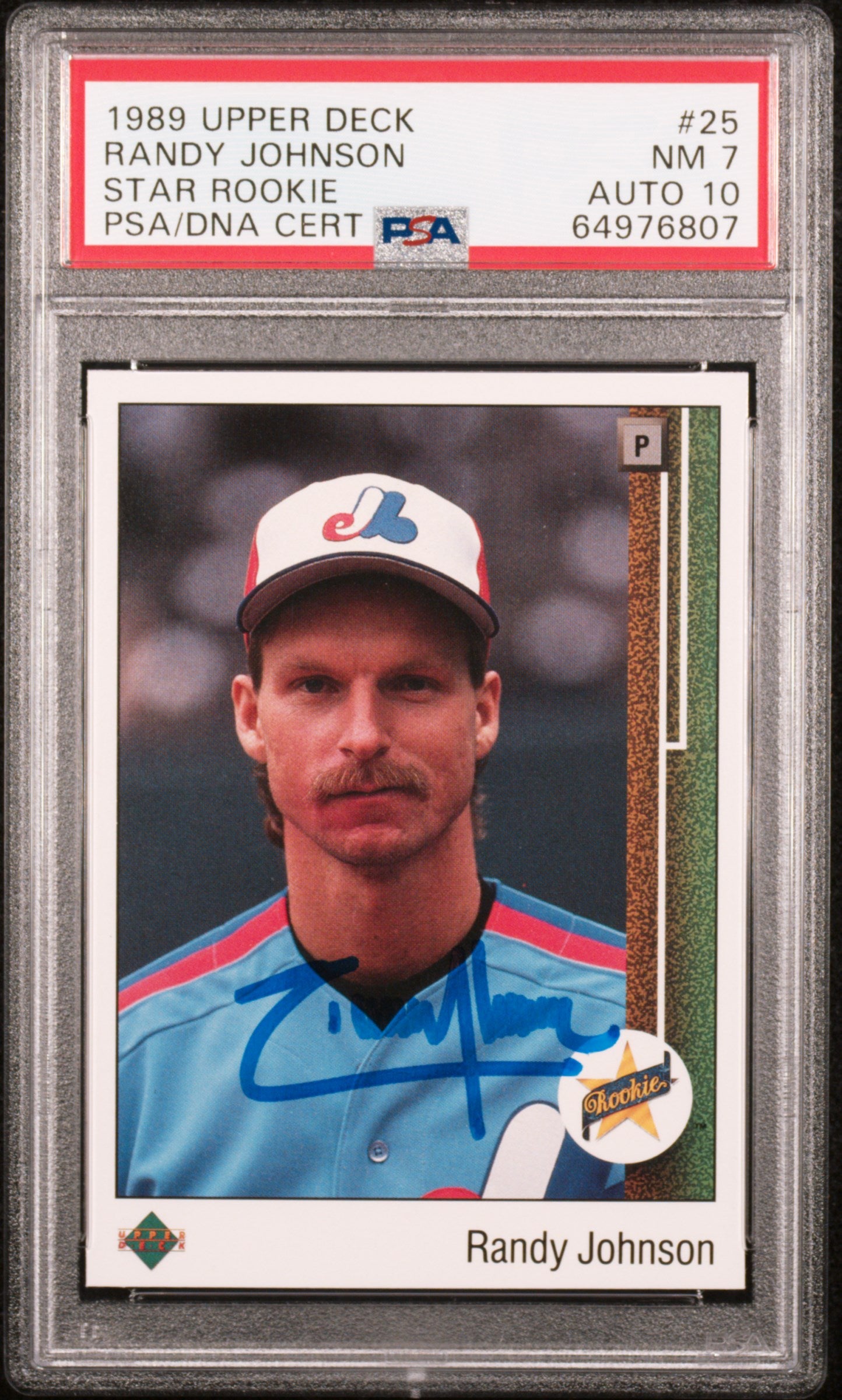 Randy Johnson 1989 Upper Deck Star Signed Rookie Card #25 Auto Graded