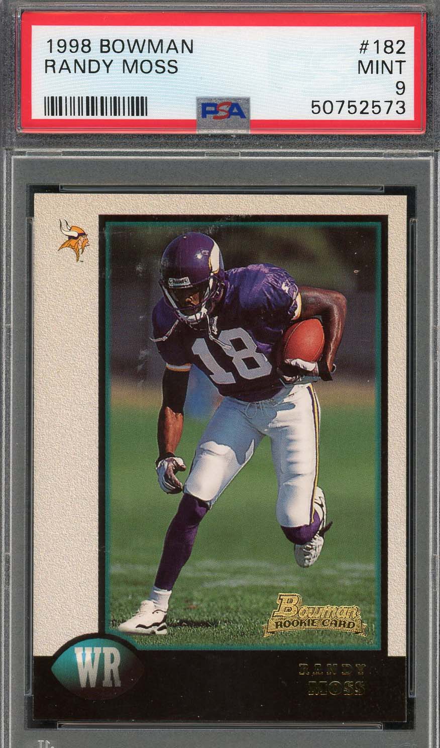 Randy Moss 2020 Panini Immaculate Collection Eye Black Game Used Jerse