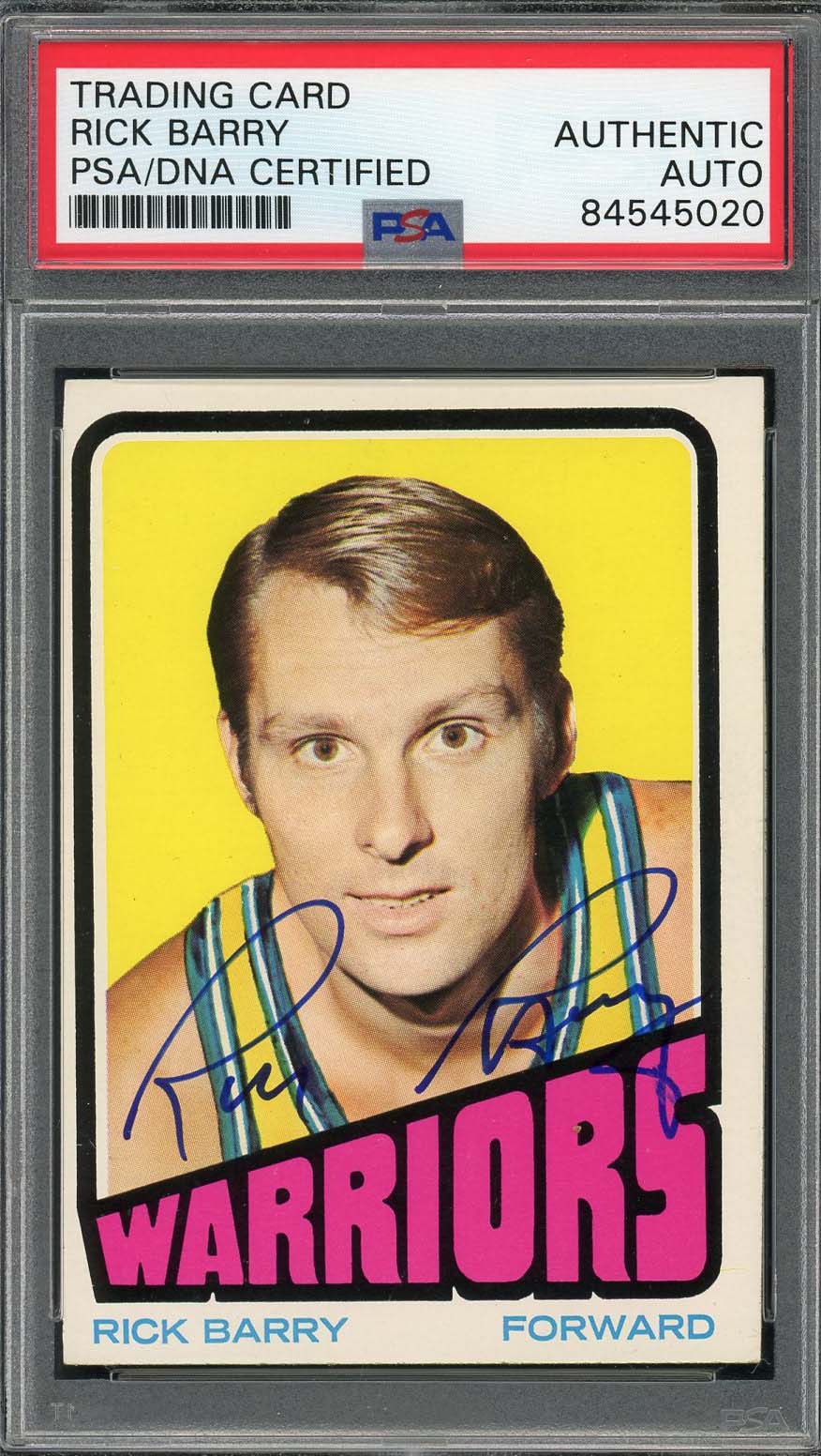 Rick Barry Autographed 1972 Topps Signed Basketball Card PSA DNA Auto C-Powers Sports Memorabilia