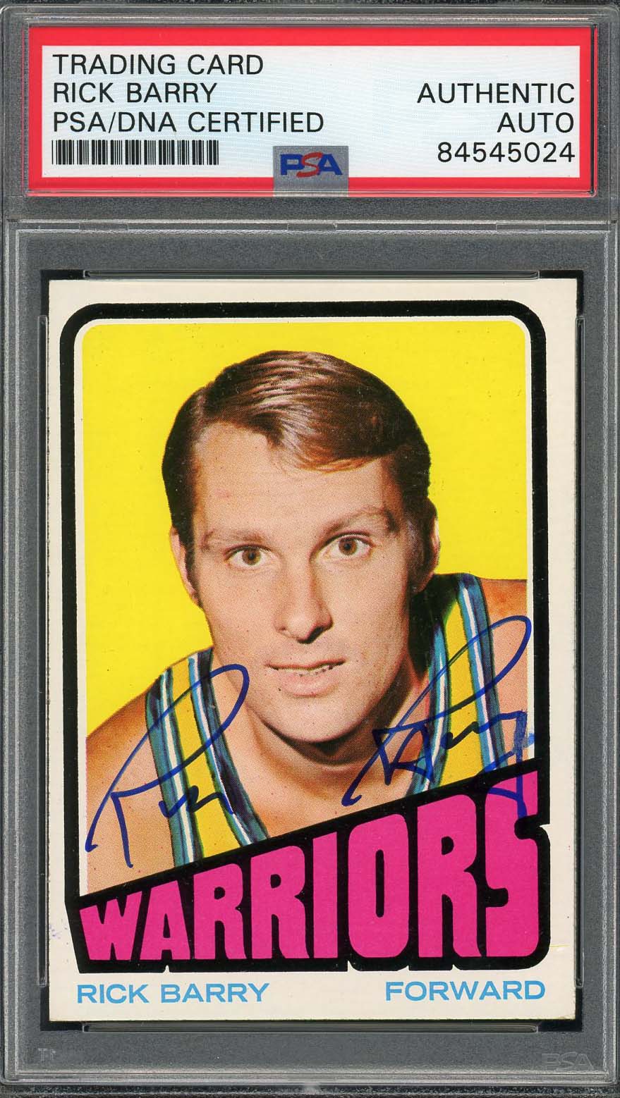Rick Barry Autographed 1972 Topps Signed Basketball Card PSA DNA Auto G-Powers Sports Memorabilia