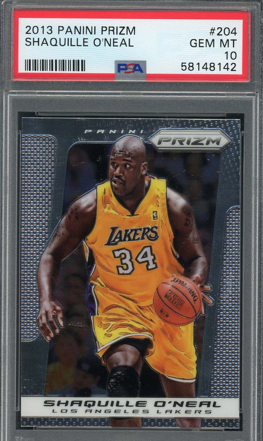 Shaquille O'Neal 2013 Panini Prizm Basketball Card #204 Graded PSA 10