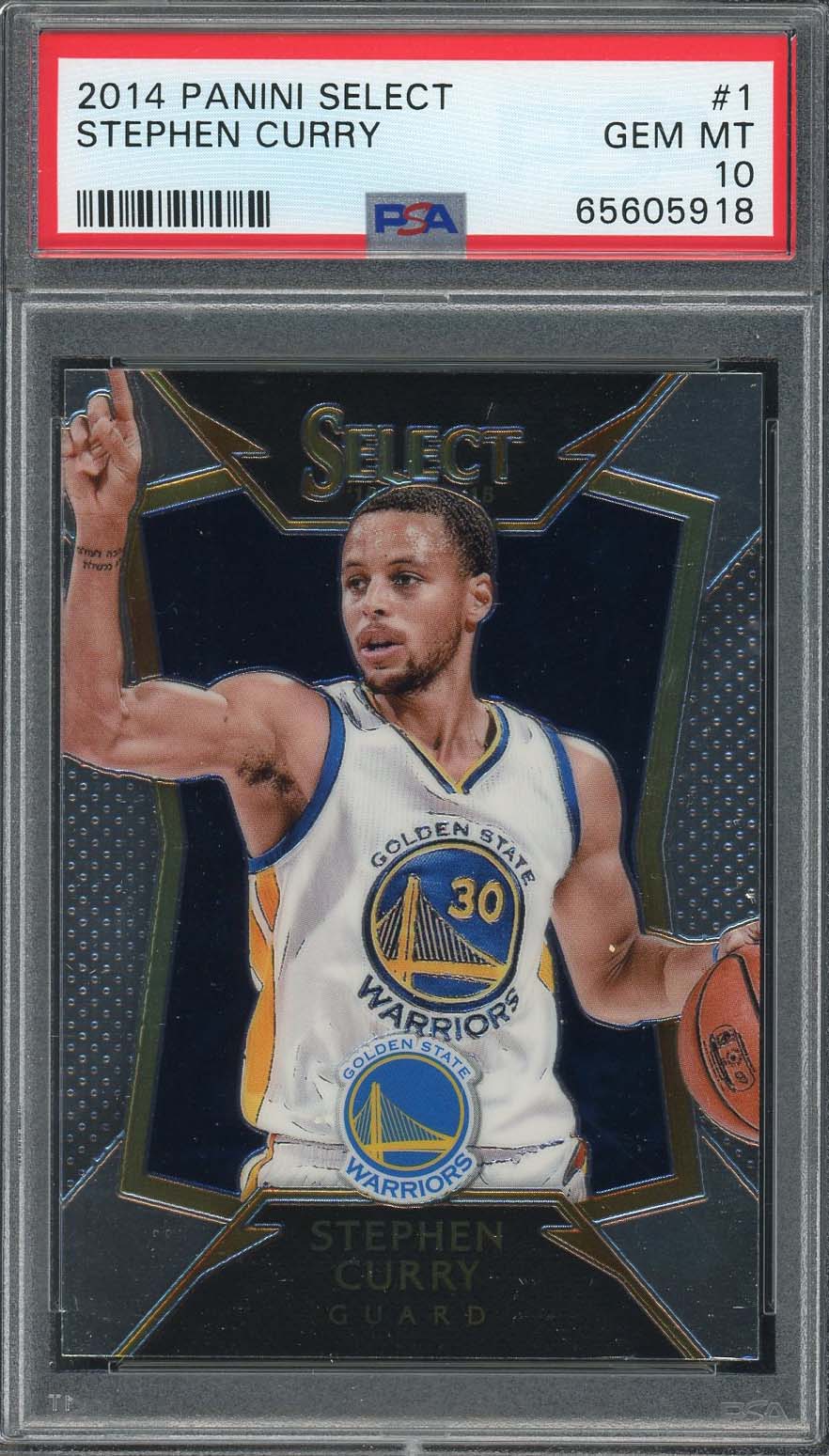 Stephen Curry 2014 Panini Select Basketball Card #1 Graded PSA 10