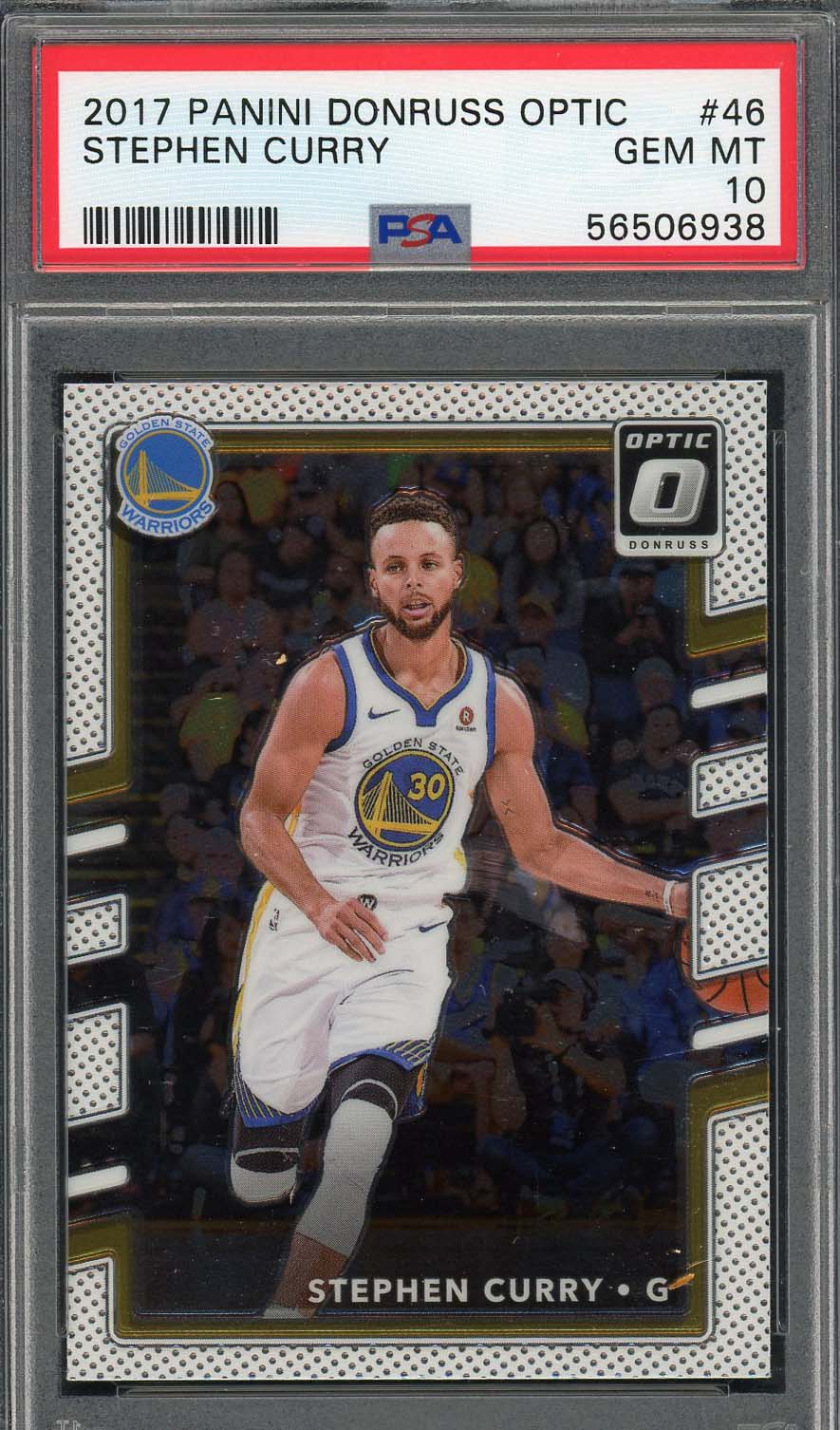 Stephen Curry 2017 Panini Donruss Optic Basketball Card #46 Graded PSA