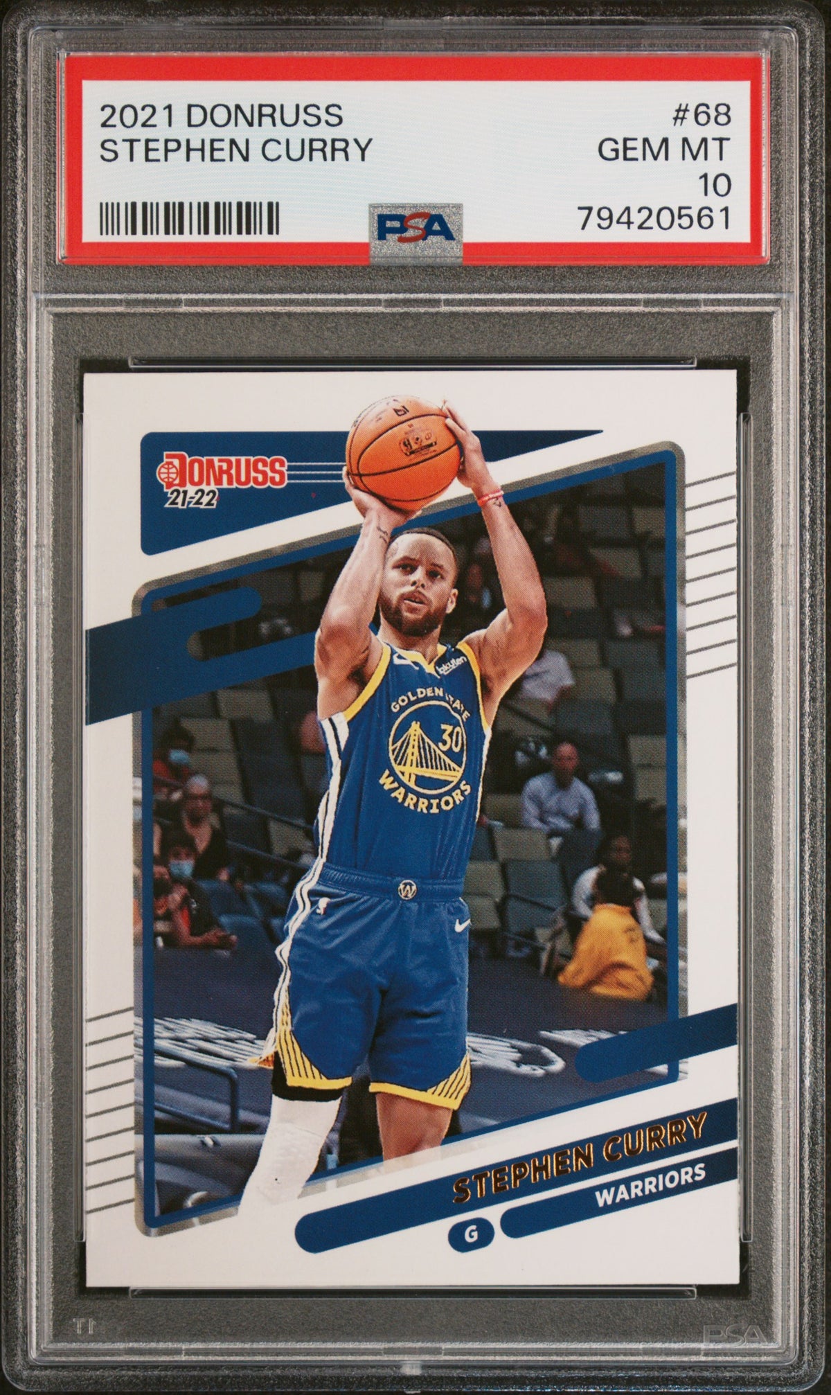 Stephen Curry 2021 Panini Donruss Basketball Card #68 Graded PSA 10