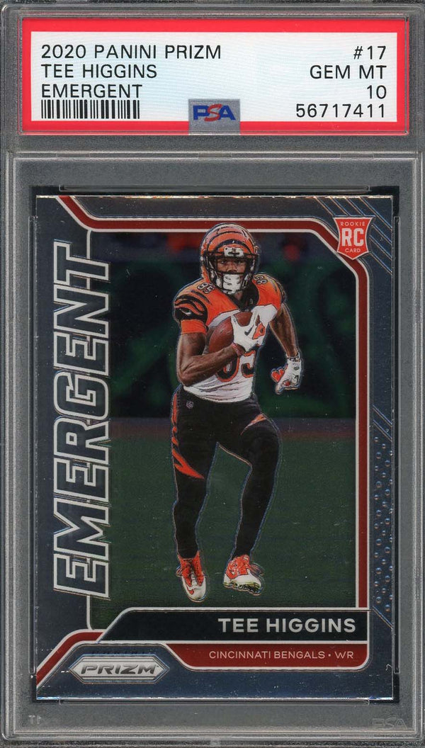 Tee Higgins 2020 Panini Prizm Rookie Card RC #308 Graded PSA 9