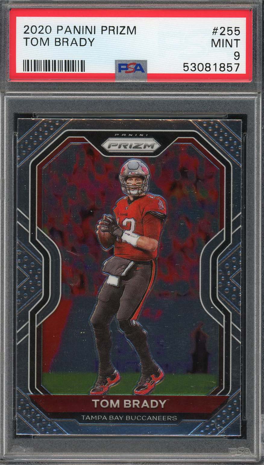 Tom Brady 2020 Panini Prizm Football Card #255 Graded PSA 9